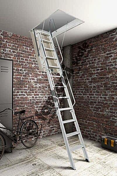 2.90 Cm 3 Katlanır Metal Çatı Merdiveni